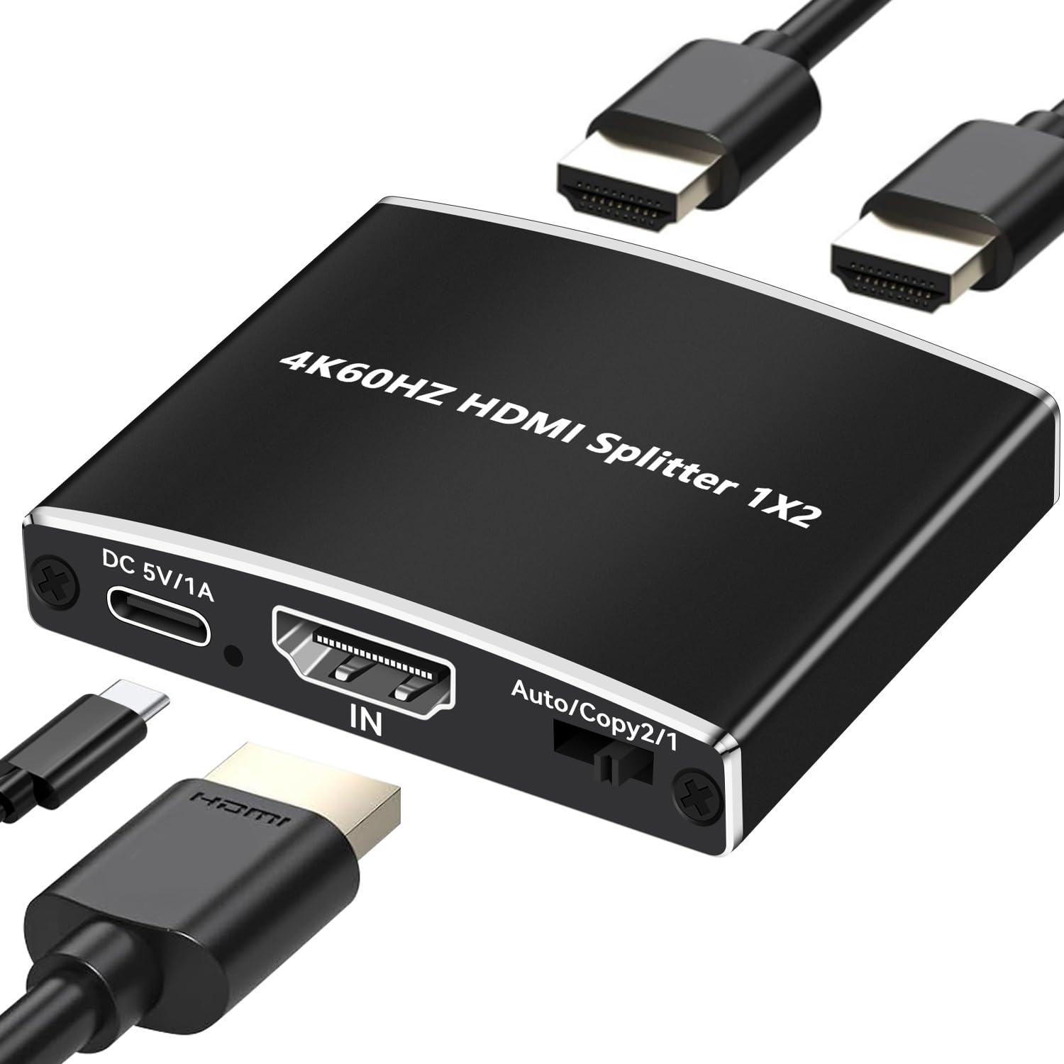 Amazon | HDMI 分配器 1入力2出力 4K@60Hz HDMスプリッター 2画面同時