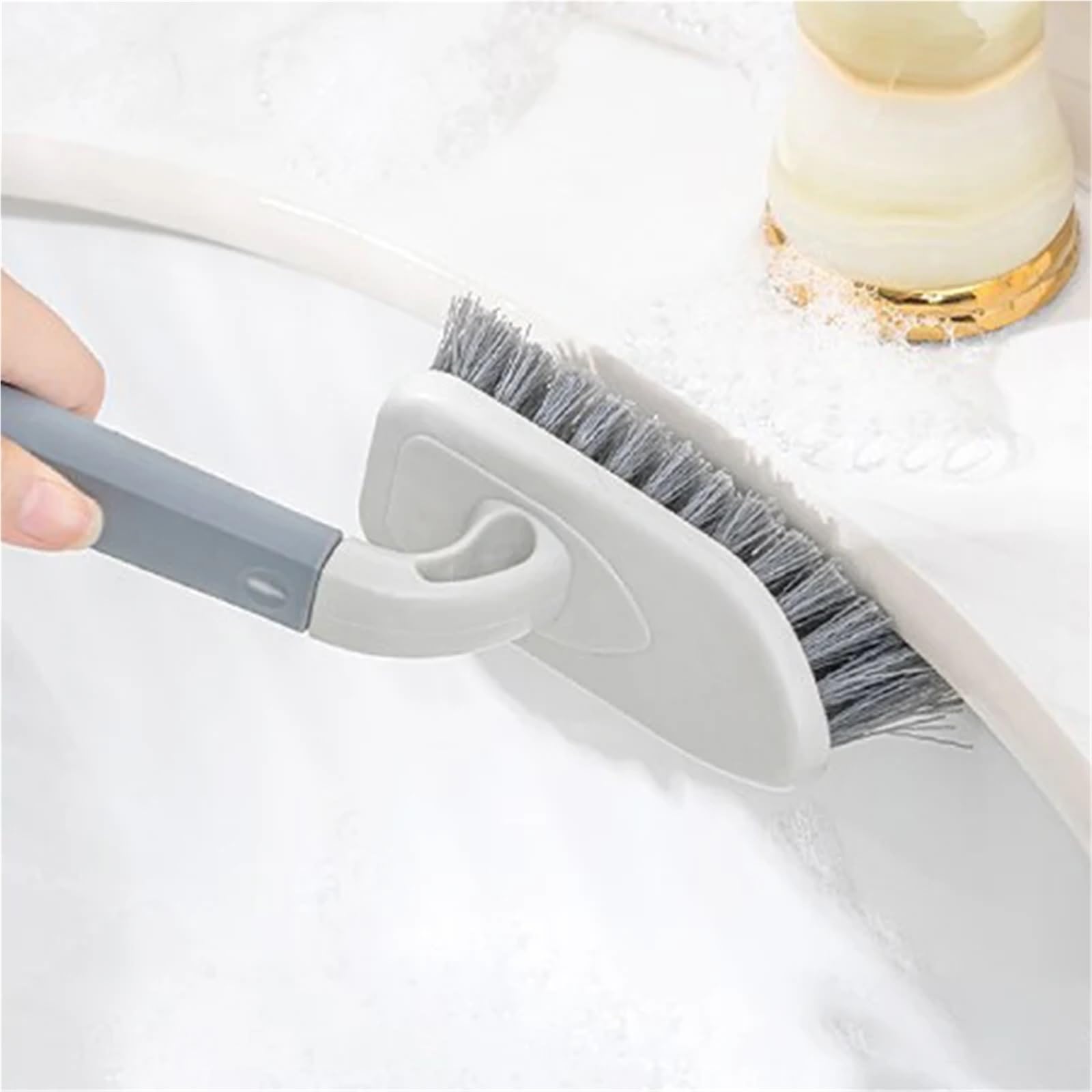 Spazzola for Pavimenti Lavaggio delle pareti del Bagno Piastrelle for WC Senza Angolo Morto Spazzola for Slot for la casa Strumenti for la Pulizia della Spazzola for Cucina(White-1)(White-1)
