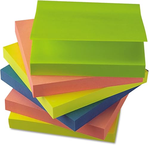 Miniatura 7 de Universal 35612 Notas autoadhesivas, 3 x 3, colores neón surtidos, 100 hojas, 12 unidades