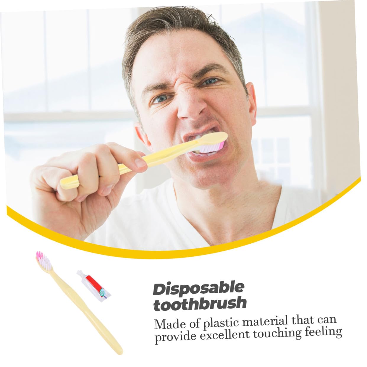 Set Spazzolino e Dentifricio Monouso 100 Pezzi Plastica Viaggio | Confezionati Singolarmente, Uso Pratico in Trip, Accessorio da Hotel, Formato Compatto per Spostamenti Stile Casuale
