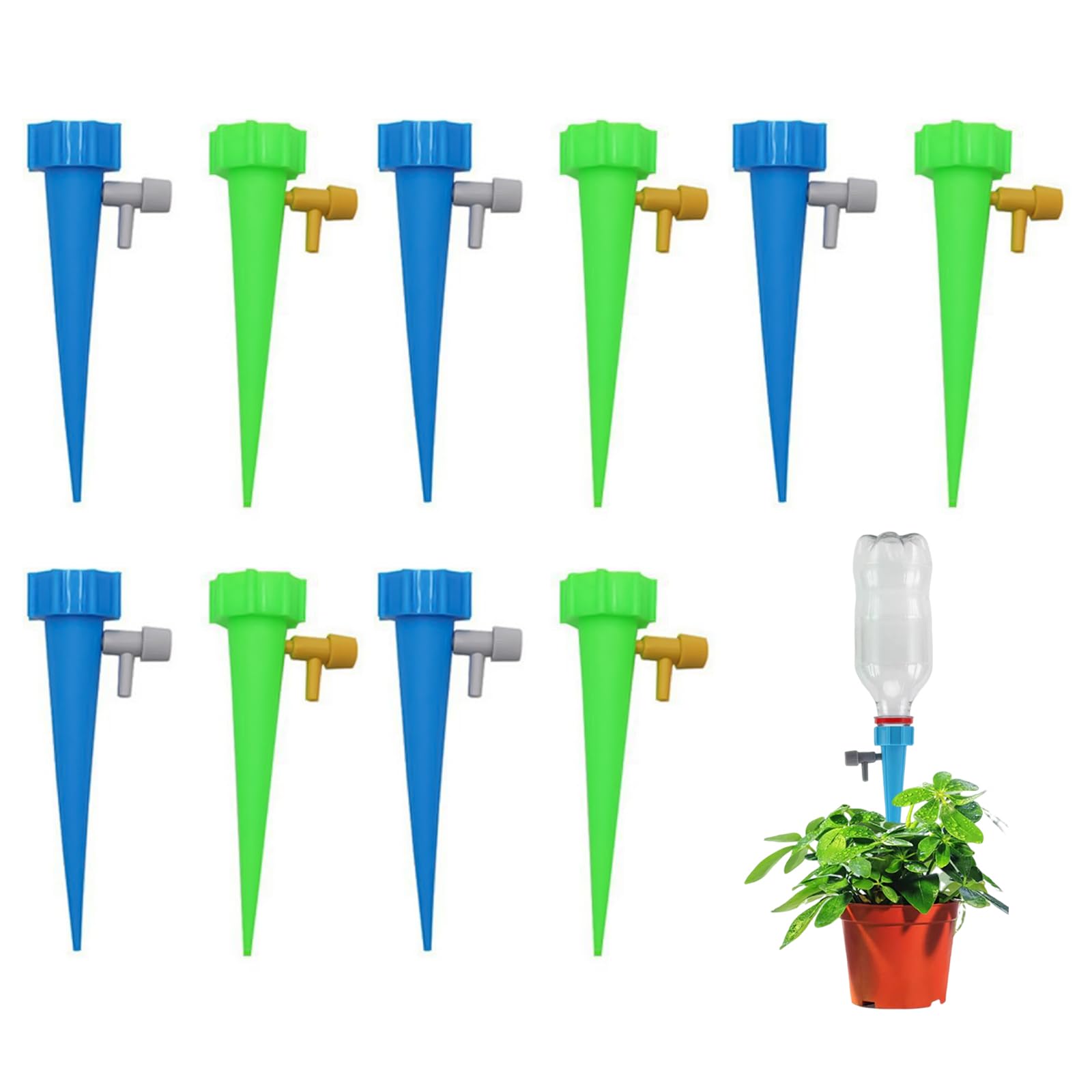 LKCCTK 自動給水キャップ 植物 自動給水器 10個セット調節可能 挿し込む…