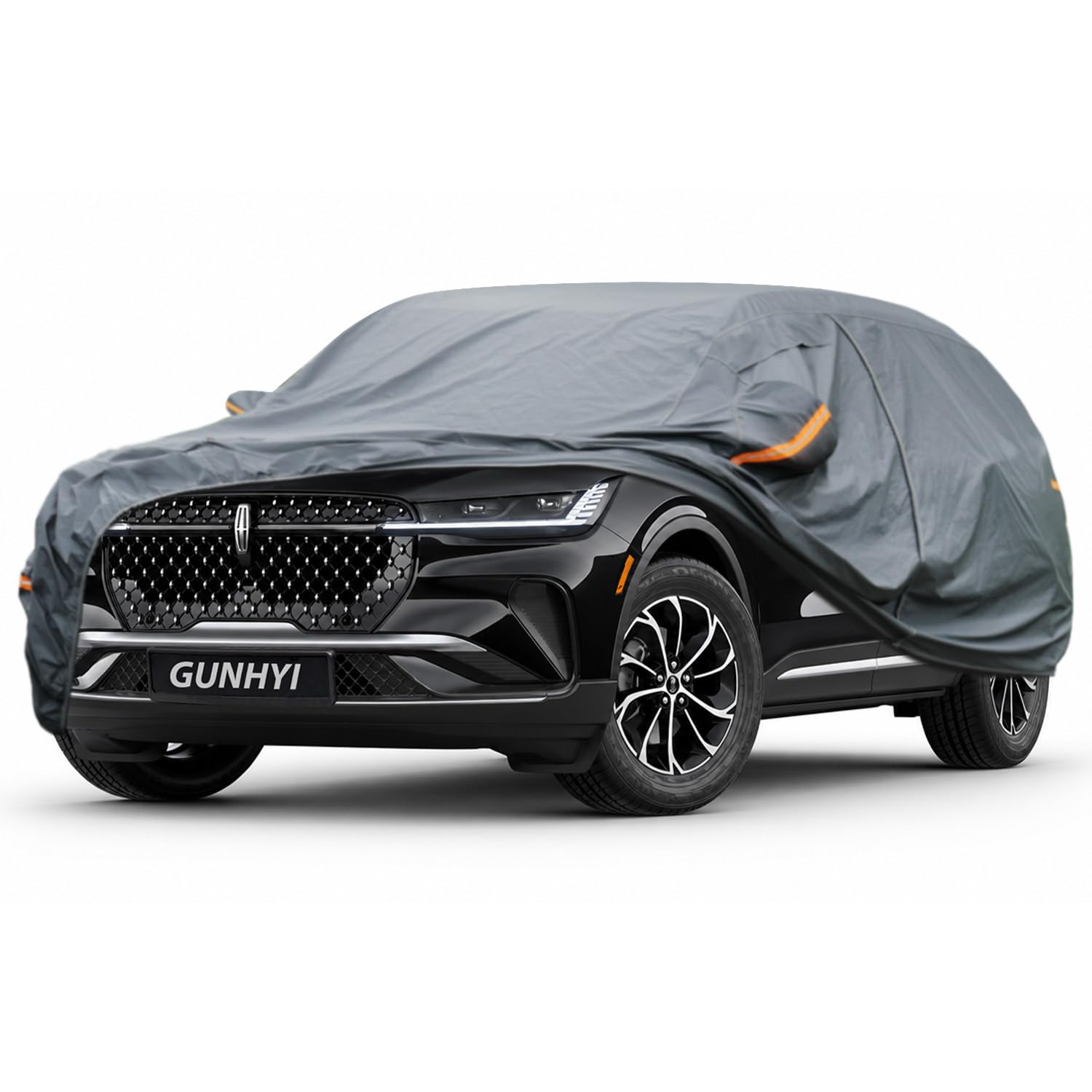 GUNHYI Premium Car Cover Custom Fit Lincoln Nautilus, 16 Layers Heavy Duty Car Cover Waterproof All Weather with Zipper Door for Sun Rain Snow Dust Uv Protection