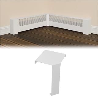 Galvanized Steel White Inside 90 Degree Corner Connector for Baseboard Covers, Baseboard Interior Conner Connector, Heater Cover Accessory E203