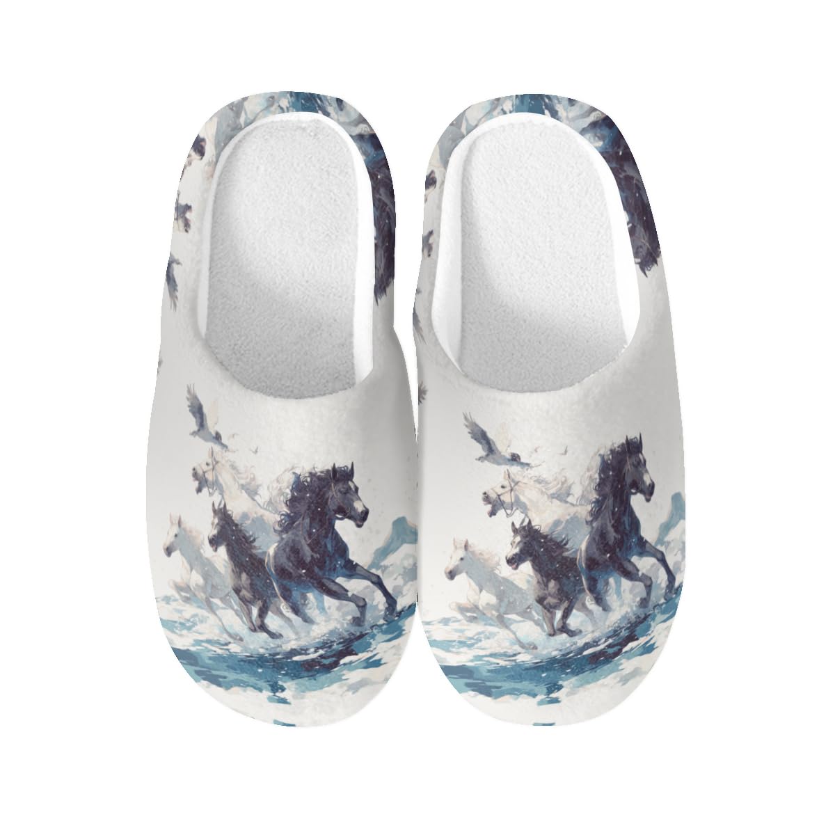 Pantoufles en coton antidérapant avec mousse mémoire de forme - 7