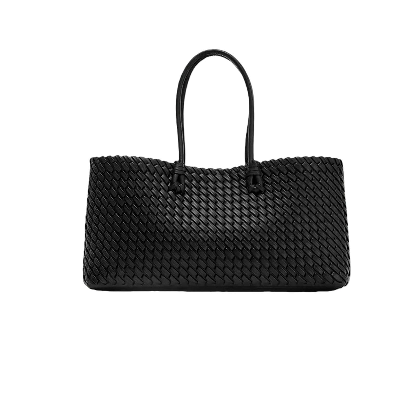 Borsa Donna A Tracolla Tessuta da di Grande capacità-Burgundy-l