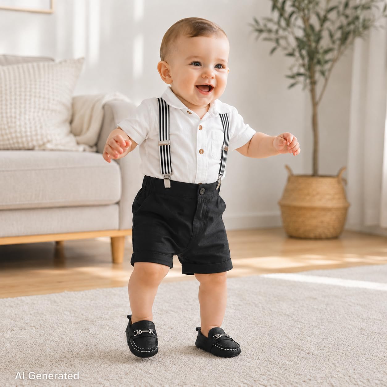 LONSOEN - Mocasines para bebé y niña