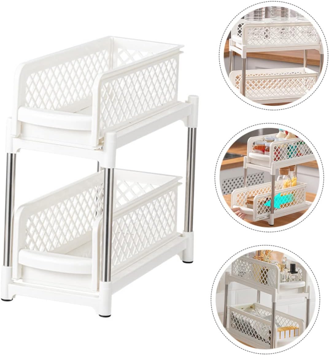 Alipis Professional Bathroom Shelf Organizer Multi-function Storage Rack for Makeup Skincare and Accessories Convenient Space-saving for Home and Kitchen