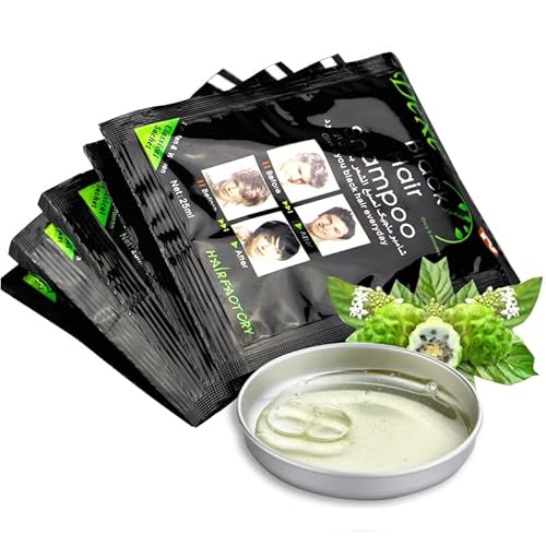 Yuolita 10 Pcs Black Hair Dye Shampoo For Men Women, Instant Hair Dye Natural Hair Natural Ingredients Simple To Use Lasts 30 Days Hair Dye Shampoo Great Choice For Woman & Man #TOP2