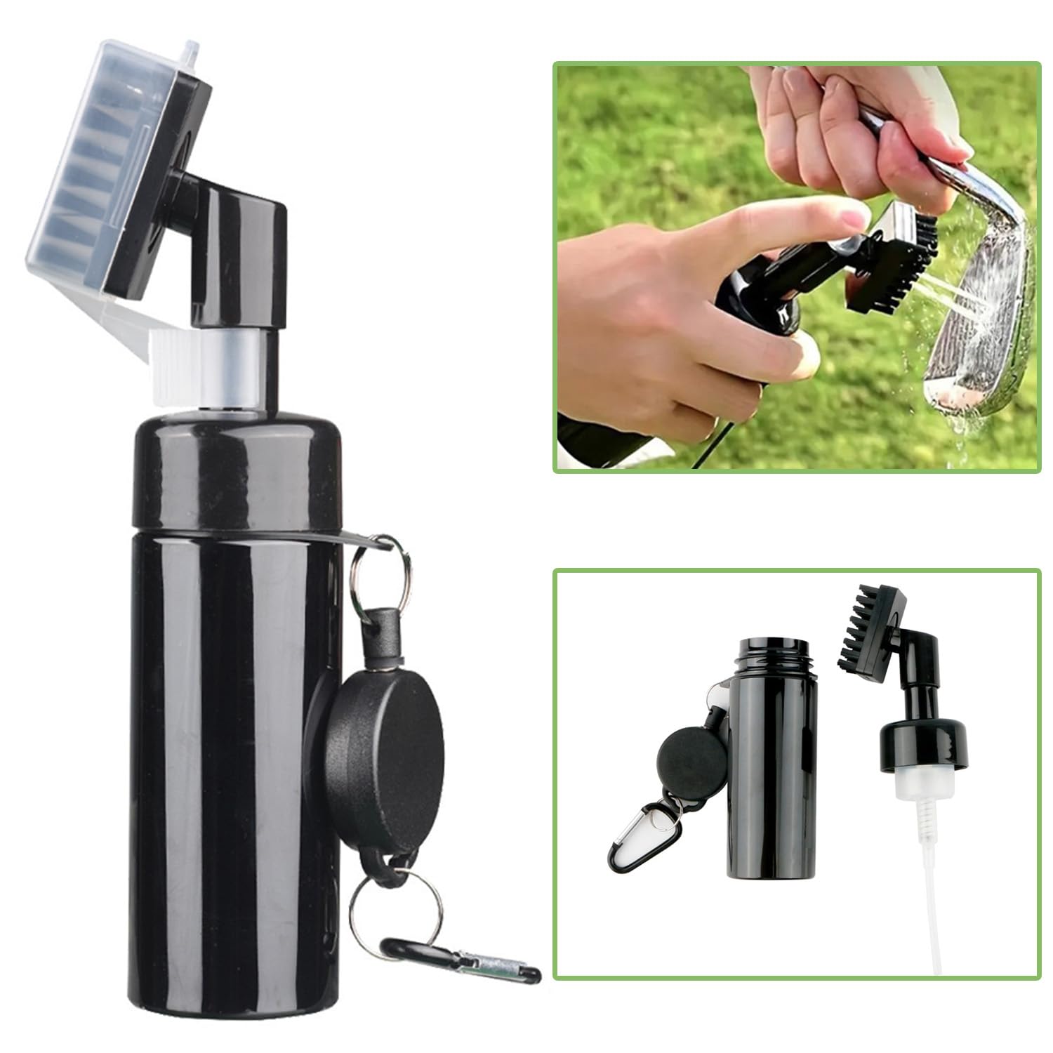 Cepillo para Palos de Golf con Chorro de Agua, Limpiador de Ranuras, Limpieza Húmeda, 150ml