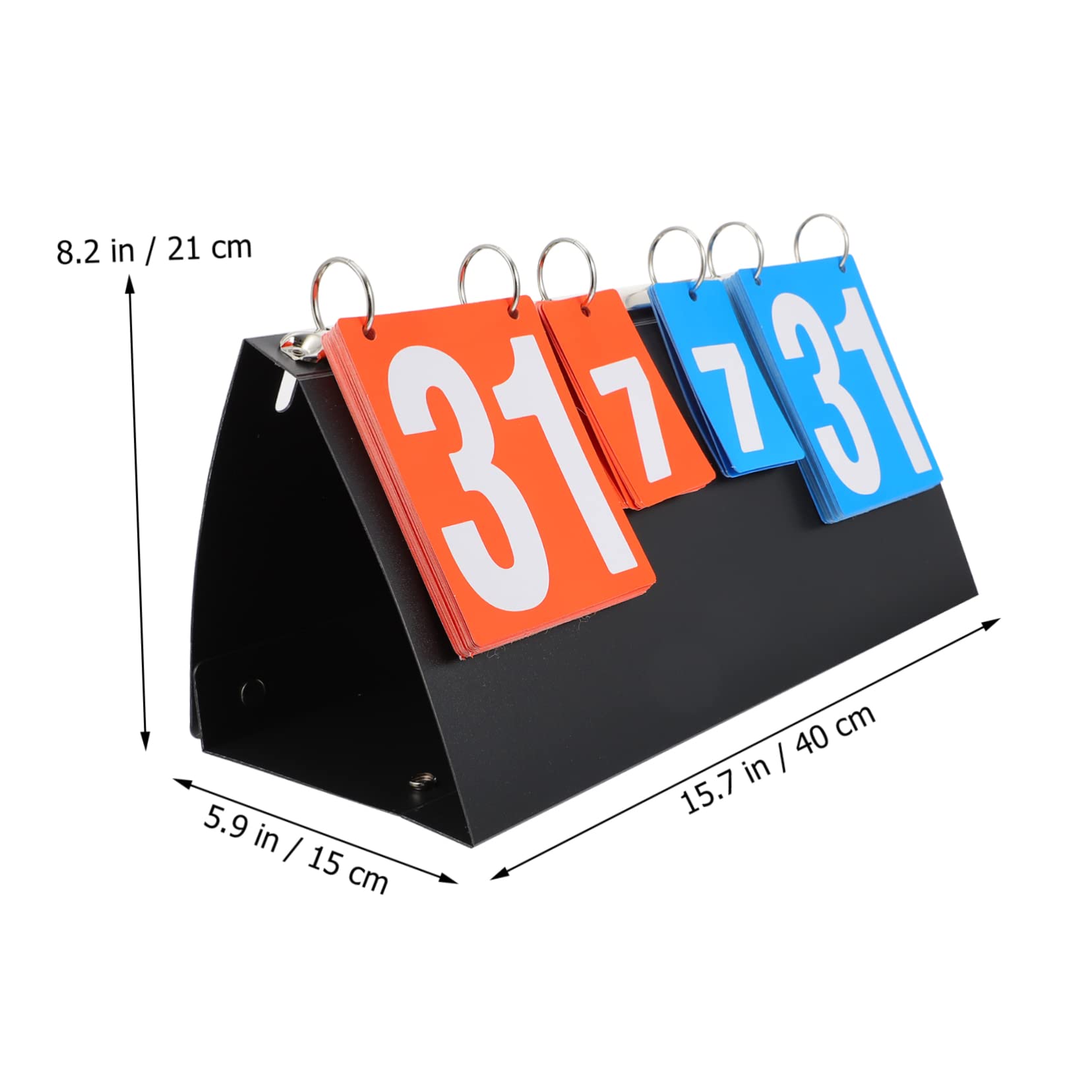 Toddmomy Tabellone Segnapunti da Tavolo 4 Cifre Nero PVC Acciaio | Lettura Chiara, Uso Semplice, Formato Compatto 1 Pezzo, per Pallavolo e Badminton