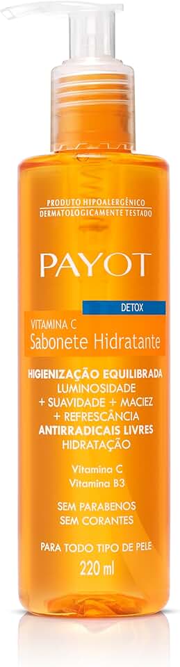 PAYOT Sabonete Liquido Detox, Vitamina C, 220 Ml