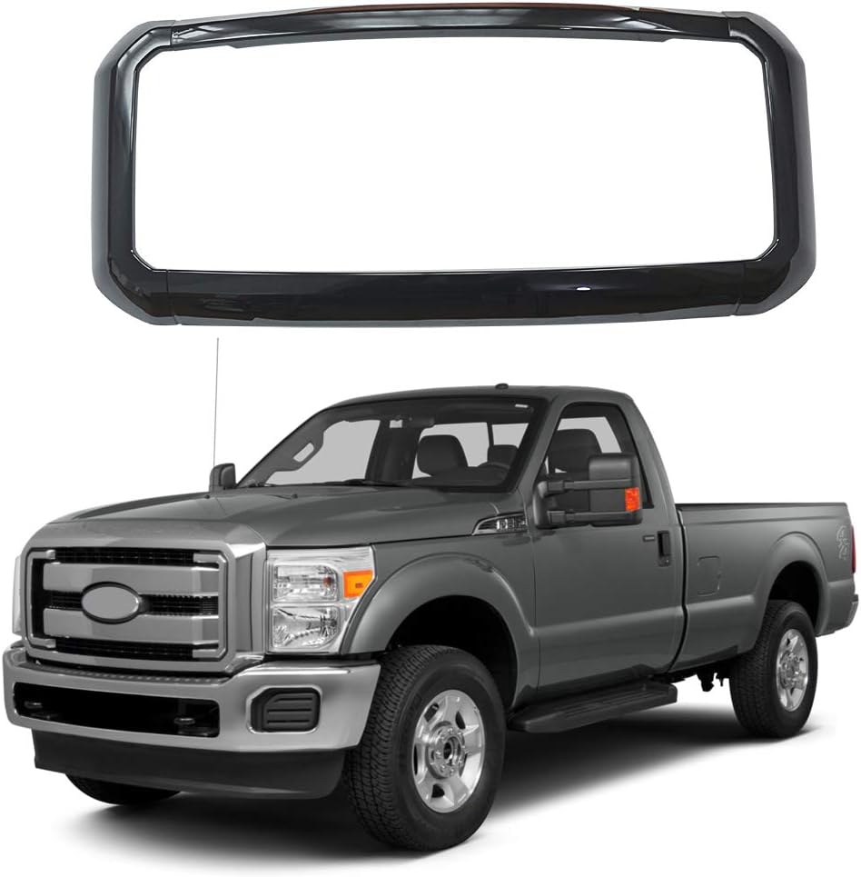 NINTE for 2011-2016 Ford F-250 F-350 F-450 F-550 Super Duty - ABS Painted Black Front Grille Cover - 4pcs（NOT the Replacement）
