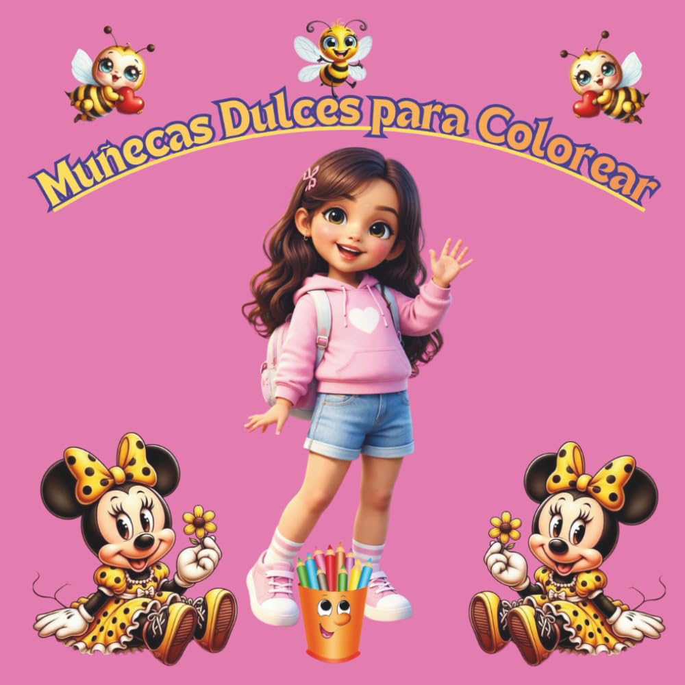 Muñecas Dulces para Colorear: Libro de Colorear para Niñas de 3 a 7 Años