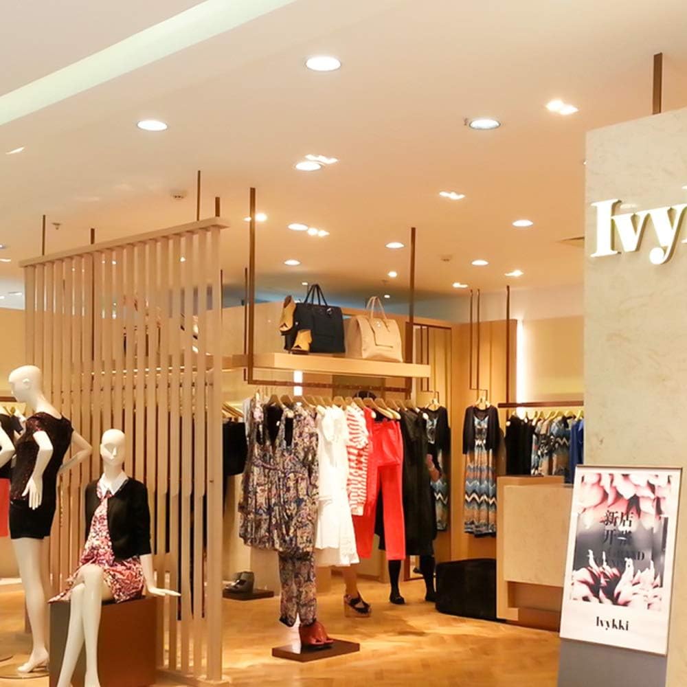 Recessed Embedded Integrated Clothing Store Spotlight Floodlight Modern Fashion Luxury LED Downlight Grille Panel Ceiling Lights White Aluminum Ceiling Flat Lamps Mall Office Gallery Lighting Fi