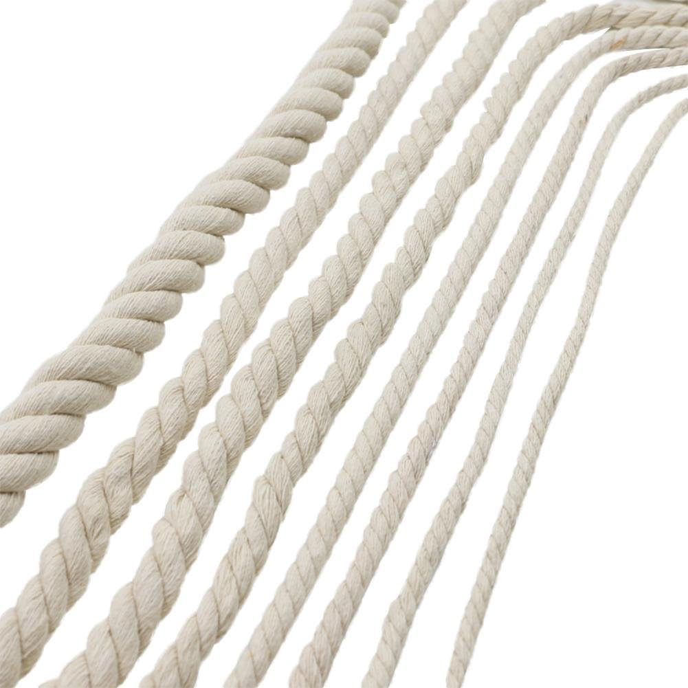 belukies Yarn Cotton Cord Macrame Yarn Cotton Cord Rope for DIY Craft Crafting Wall Hanging Plant Hanger Drawstring Curtain Tied Rope