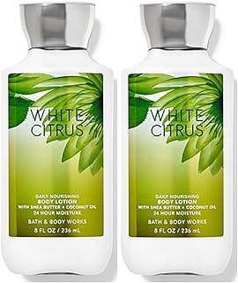 Bath & Body Works White Citrus Super Smooth Body Lotion Sets Gift For Women 8 Oz -2 Pack White Citrus)