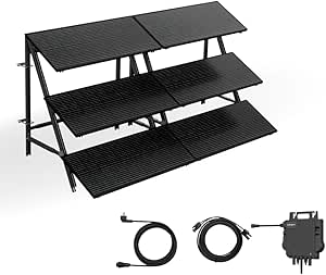 MoeCell 450 W Balkonkraftwerk, 6 Panel-Set mit 800 W Wechselrichter