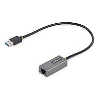 StarTech.com Adattatore USB Ethernet, Convertitore USB 3.0 a Ethernet 10/100/1000Mbps per Laptop