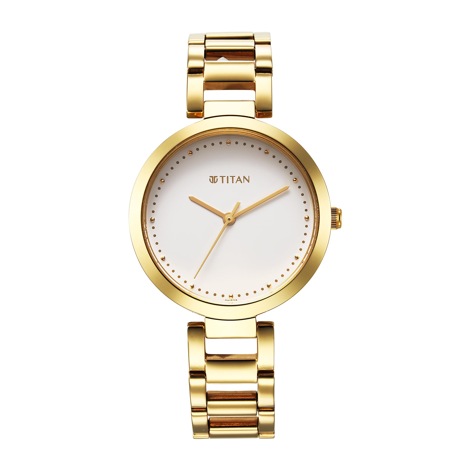 Titan Workwear Quartz Analog White Dial Golden Stainless Steel Strap Watch for Women-NS2480YM03 (B0CFFVLGVP) Amazon Price History, Amazon Price Tracker