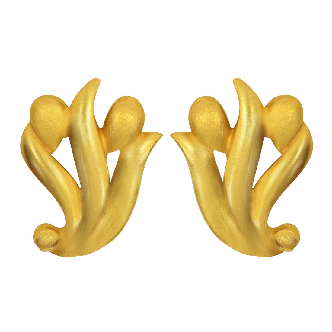 joyalukkas 22KT (916) Yellow Gold Stud Earrings for Women (BN11200690)-picture-23