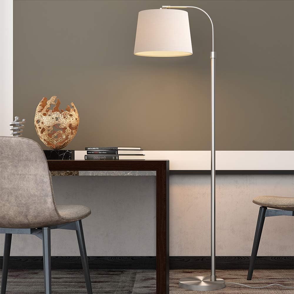 40% Off Discount Oneach Modern Floor Lamp for Living Rooms LED Contemporary Arc Standing Lamps for Bedrooms Accent Tall Pole Light for Reading with Hanging Lamp Shade Black