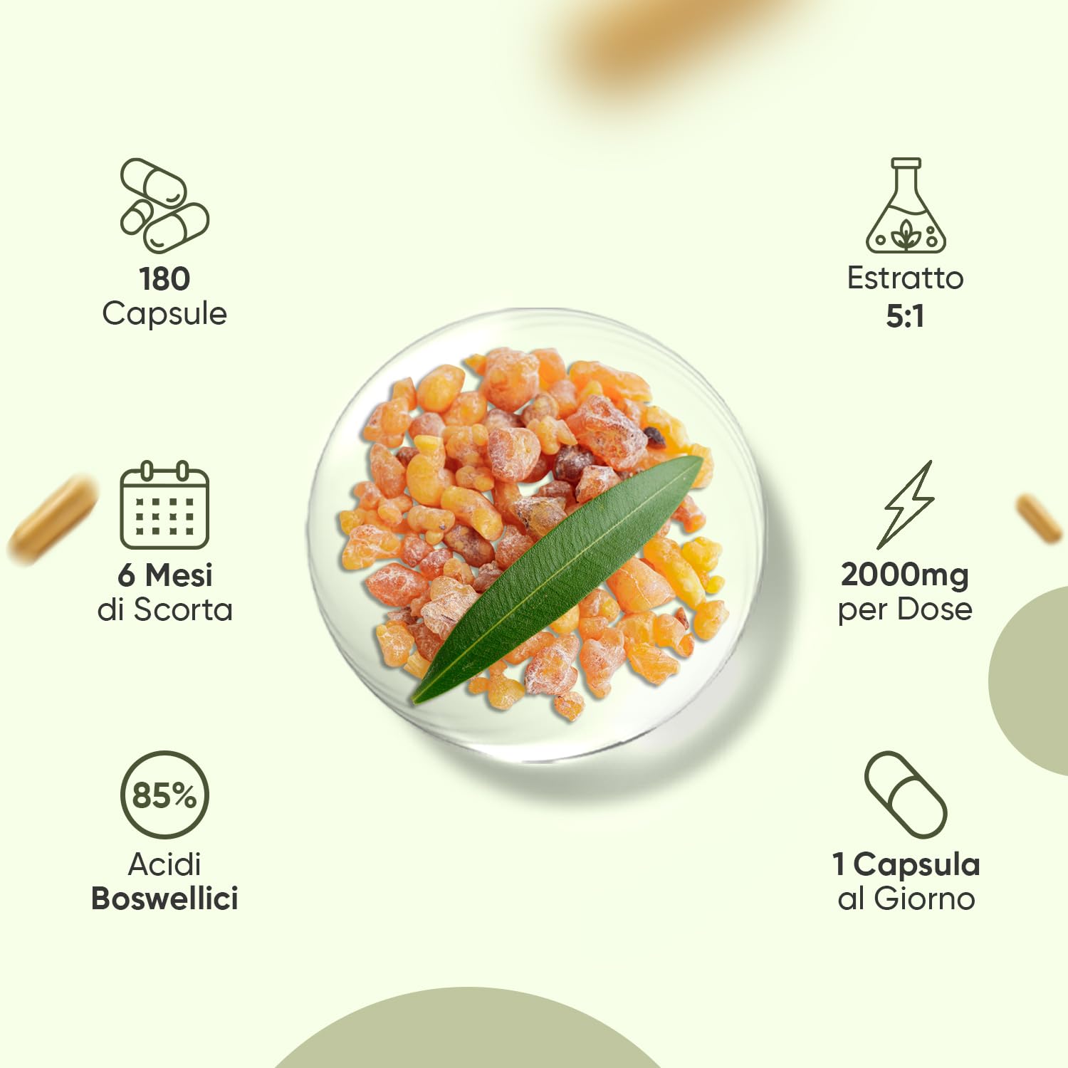 Boswellia Serrata WeightWorld, 180 Capsule Vegane (6 Mesi) da 2000mg, 85% Acidi Boswellici, Estratto 5:1, 1 Sola Capsula al Giorno, Boswellia Integratore, Senza Magnesio Stearato, Prodotto in Europa