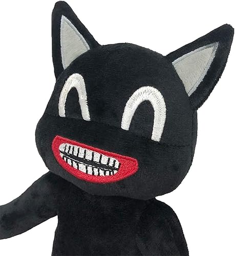 Miniatura 6 de Juguete de peluche de gato negro de dibujos animados, juguetes de peluche de gato de animales suaves ideas de cumpleaños/día de Pascua