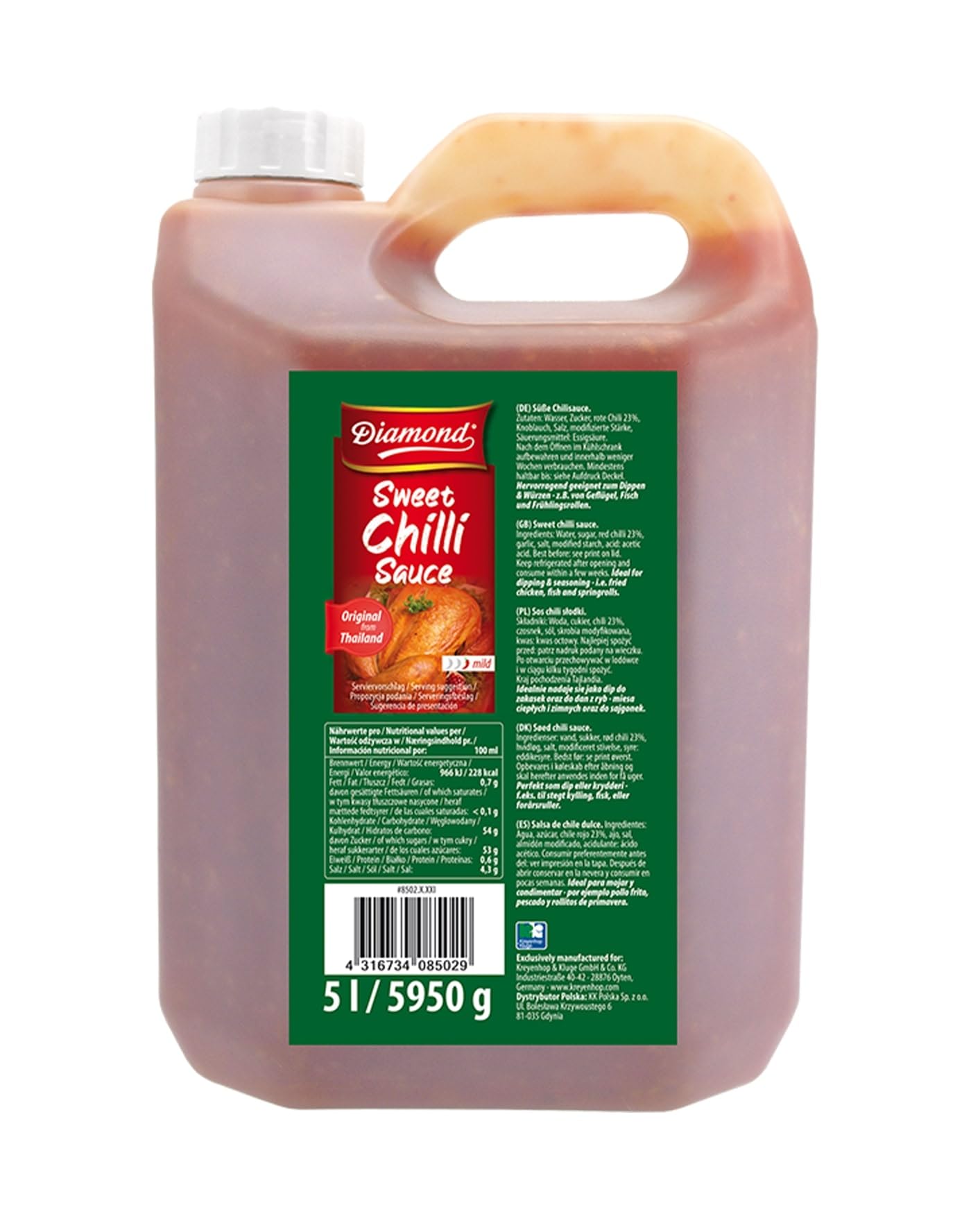 DIAMOND Salsa de chile dulce, para pollo y pescado, 5 l