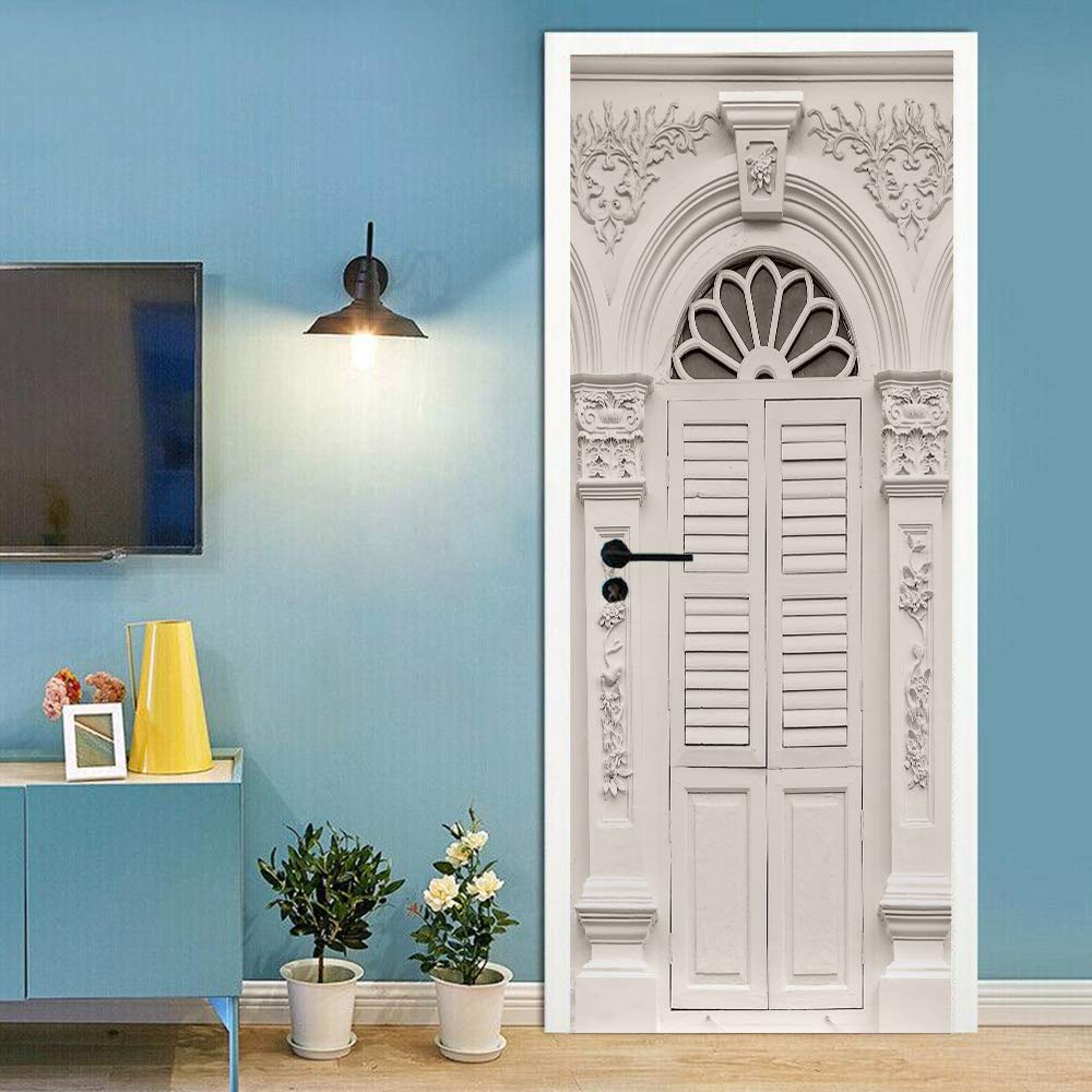 Effet stéréo 3D saisissant avec ce sticker de porte déco pour salon moderne