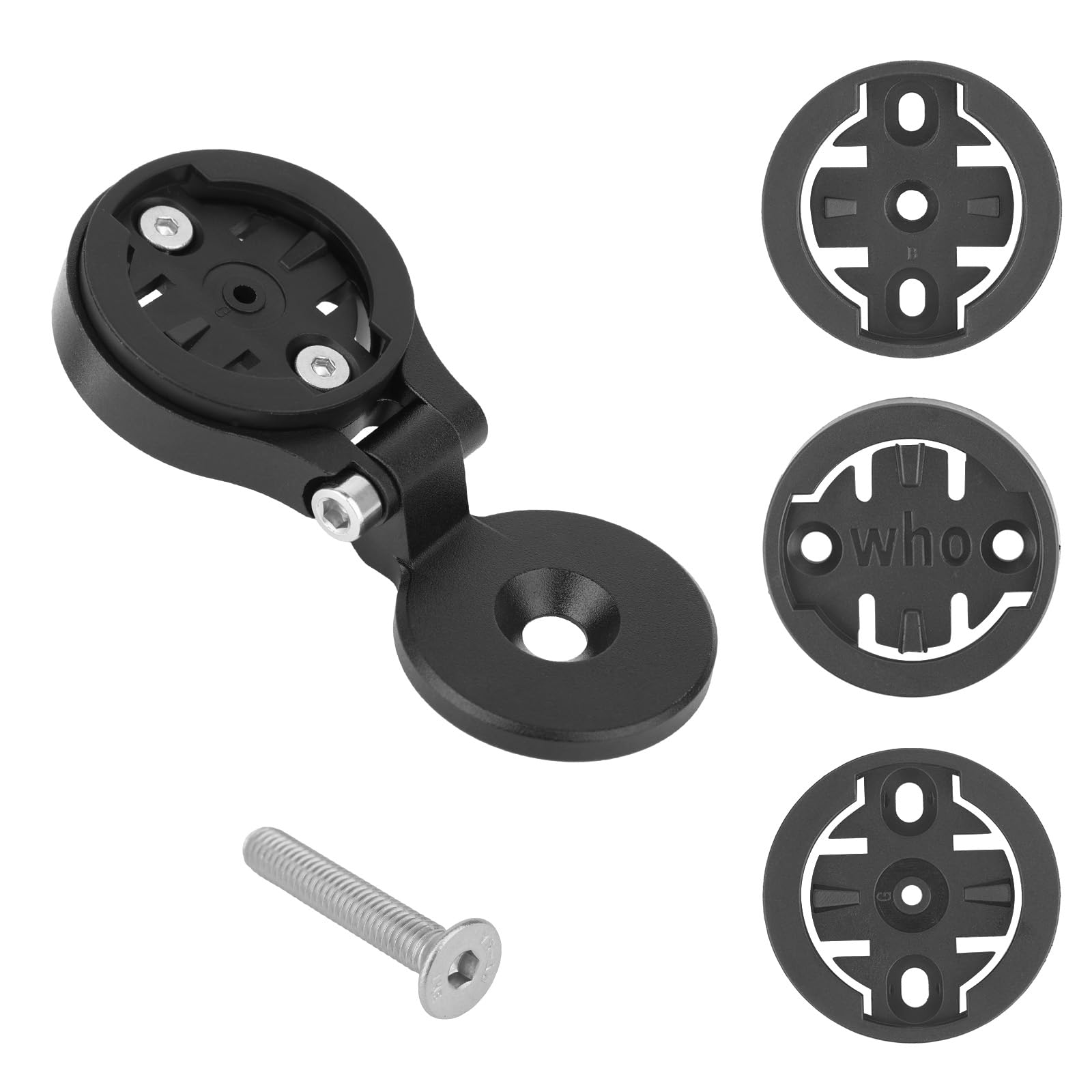 Bike Computer Out Front Stem Mount, Adjustable Handlebar Mount with Top Cap for Garmin Edge Wahoo Elemnt & Bryton Rider Includes Mount-Base Allen Wrench & Screwdriver