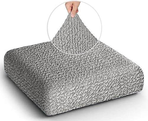 PAULATO BY GA.I.CO. Funda de cojín para sofá, funda de cojín en T y caja, protector de asiento de repuesto para sofá, fundas elásticas para asientos