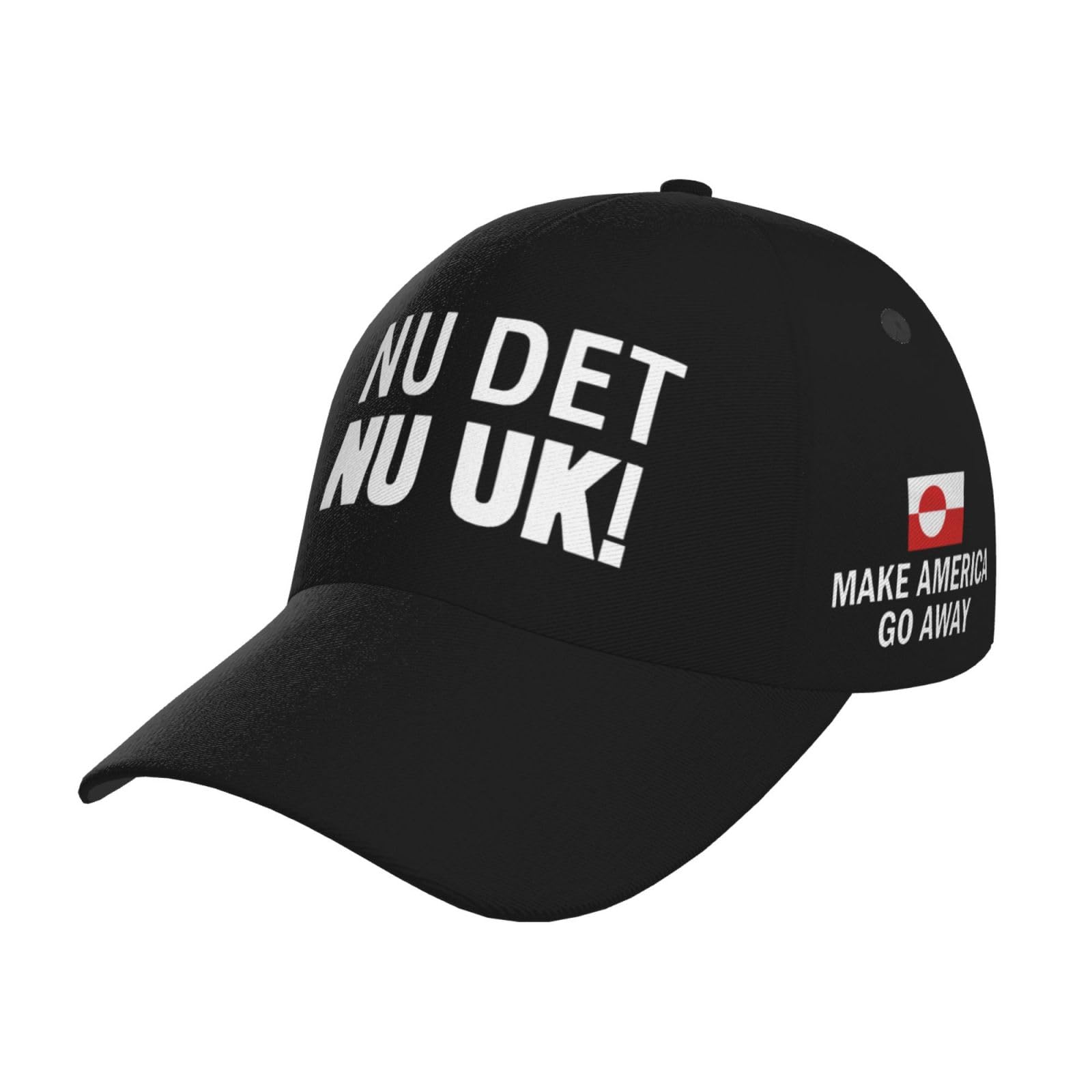 Kwqdozf Unisex As Pic 1 Nu Det Nuuk! Now's Enough! Greenland Flag For Baseball Cap One Size Black