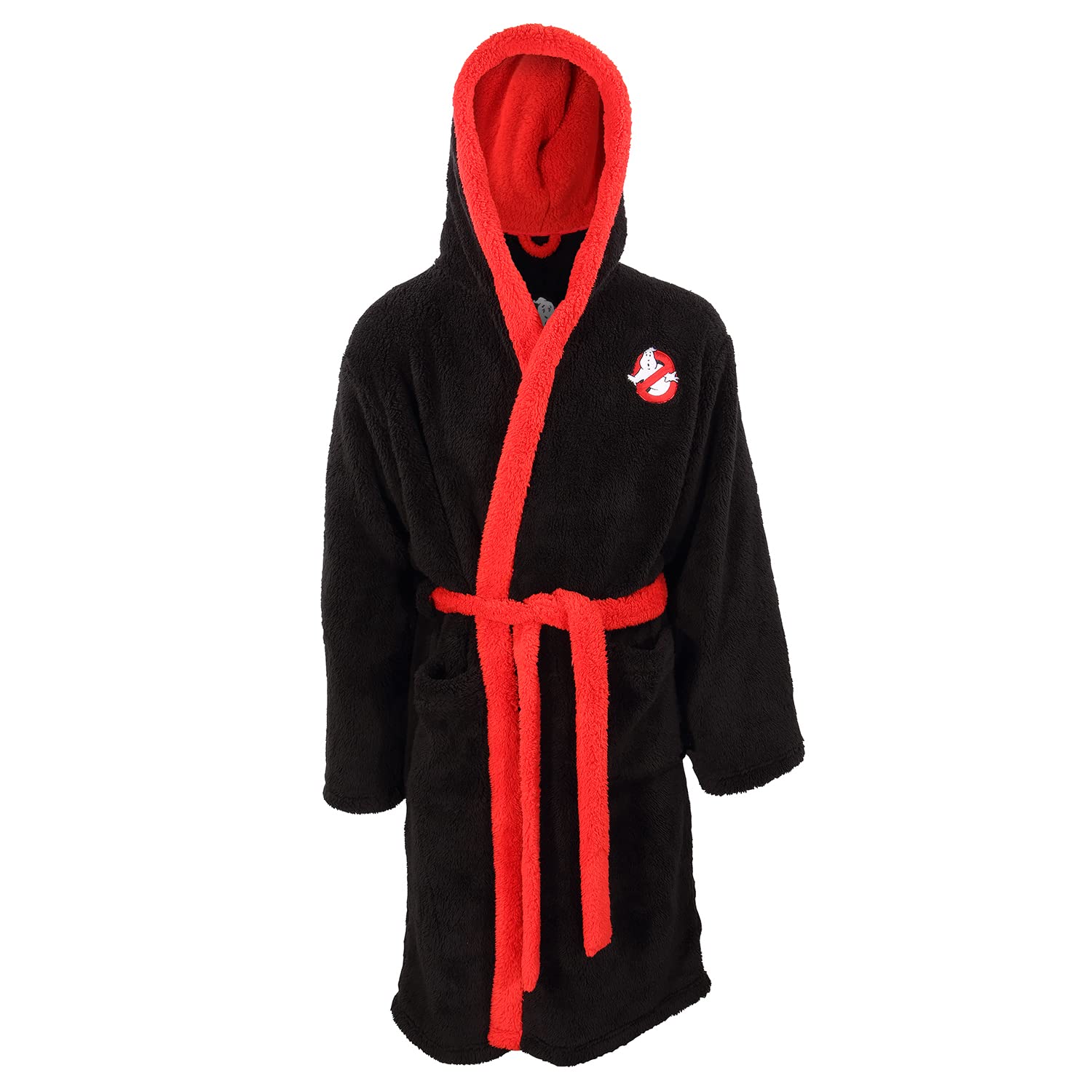 Heroes Inc. Unisex Black Heroes Inc Ghostbusters Logo Bathrobe Robe