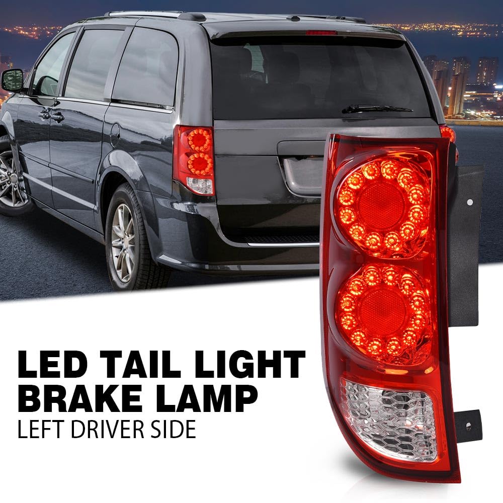 Left Tail Lights Assembly for 2016-2019 with Wiring Harness Red Lens GM2800261 image 7