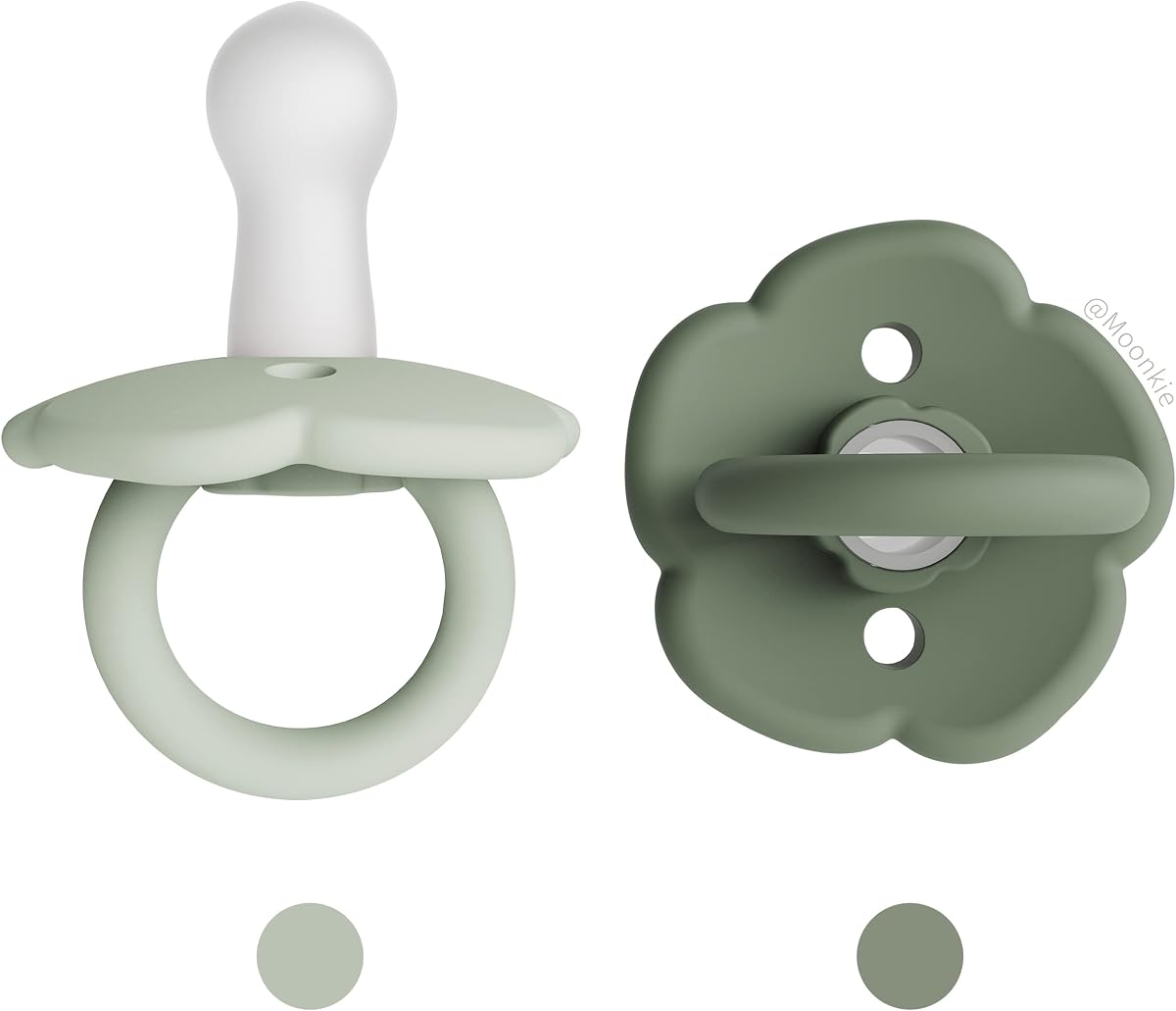 Pacifiers Set of 2 | One-Piece Design Baby Pacifier with Large Air Holes | BPA-Free Silicone | Safe for Babies 6 Months+