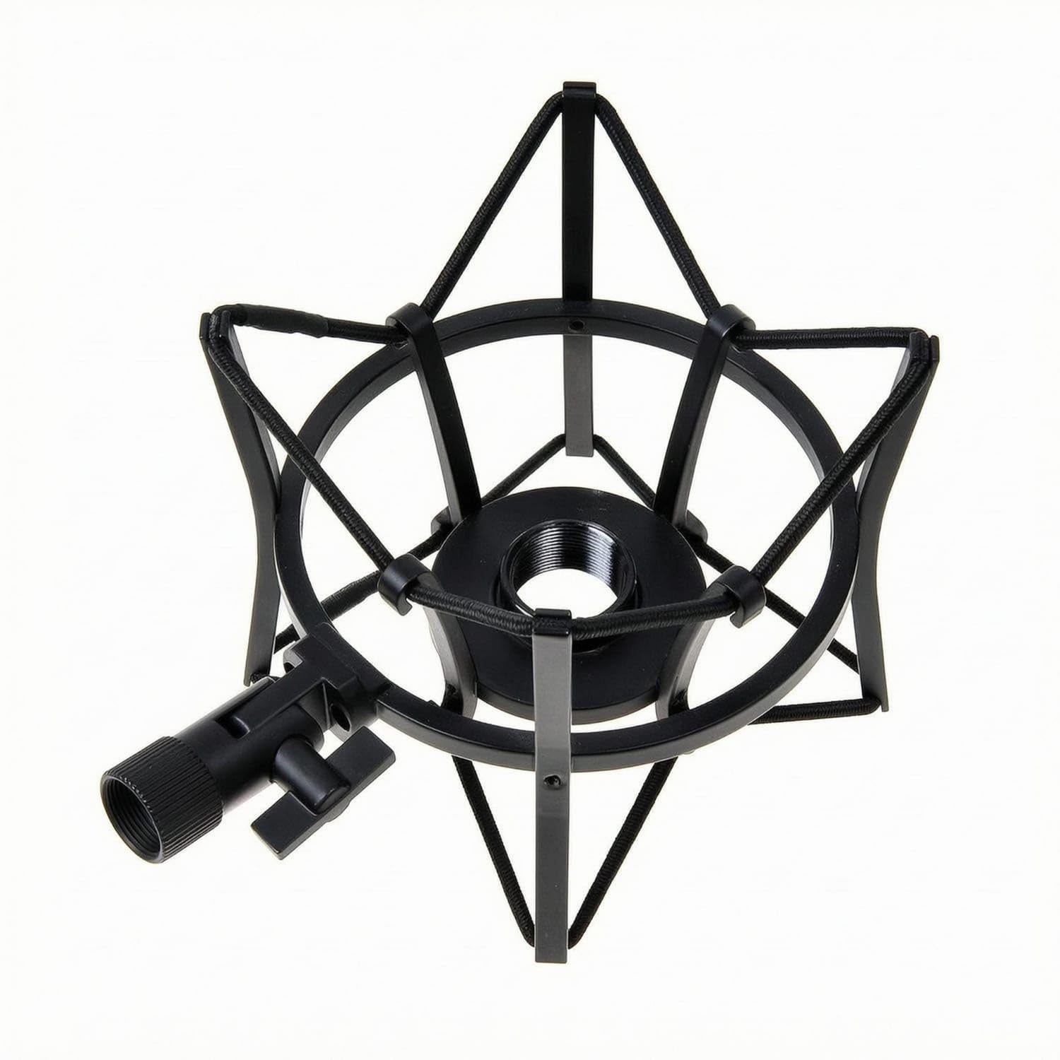 Adjustable Clamp Condenser Mic Shock Mount Knurled Knob Condenser Mic Shock Mount Threaded Collar, Black-image-33