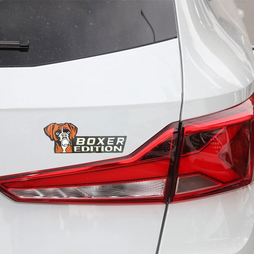 Insignias de coche de edición de perro, emblema de vehículo de corte láser, insignia 3D para automóvil, calcomanías divertidas para decoración de animales, accesorios de coche, regalos para coche,