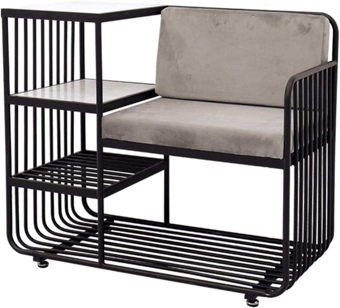 Silla de almacenamiento simple contra el desorden de zapatos en la entrada