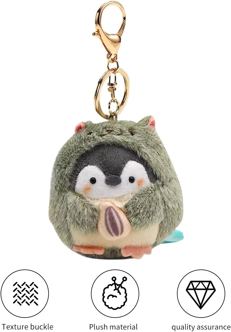 jiesinlov Kawaii Plush Penguin Pendant Cute Keychain,Purse Backpack Charms Accessories Key Chain for Women or Girls Bags - Image 5