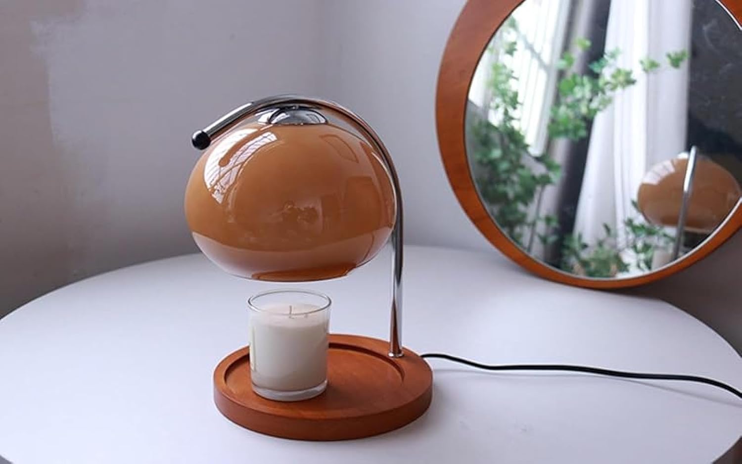 キャンドルヒートランプ、ヴィンテージ、ガラス、調節可能、アロマセラピー、ベッドサイド、書斎、オフィス、家の装飾 キャンドルライト (