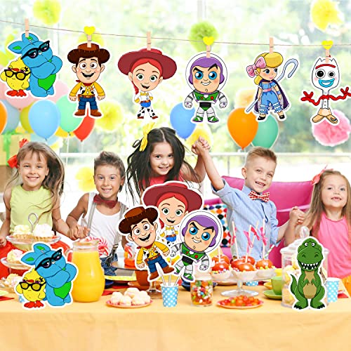 Toy Inspired Story Birthday Party Supplies, 28Pcs Centerpieces Decorations Stick Table Toppers, Baby Shower Party Favors Photo Booth Props For Toy Inspired Story Theme Party Supplies Decor #TOP6