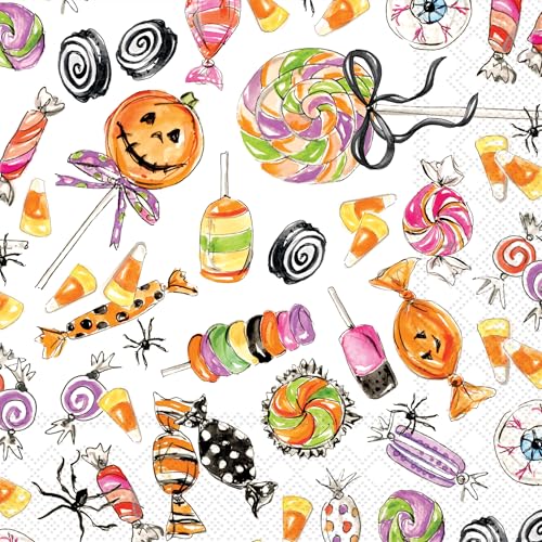 IHR Ideal Home Range Party Napkins Disposable 3-Ply Paper Lunch Napkin Pack 6.5 x 6.5 Just Treats 20-Count