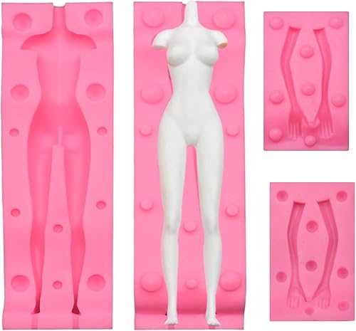 Miniatura 8 de Molde de arcilla de silicona 3D para cuerpo humano, molde de polímero grande para escultura humana, molde de cuerpo completo para manualidades de