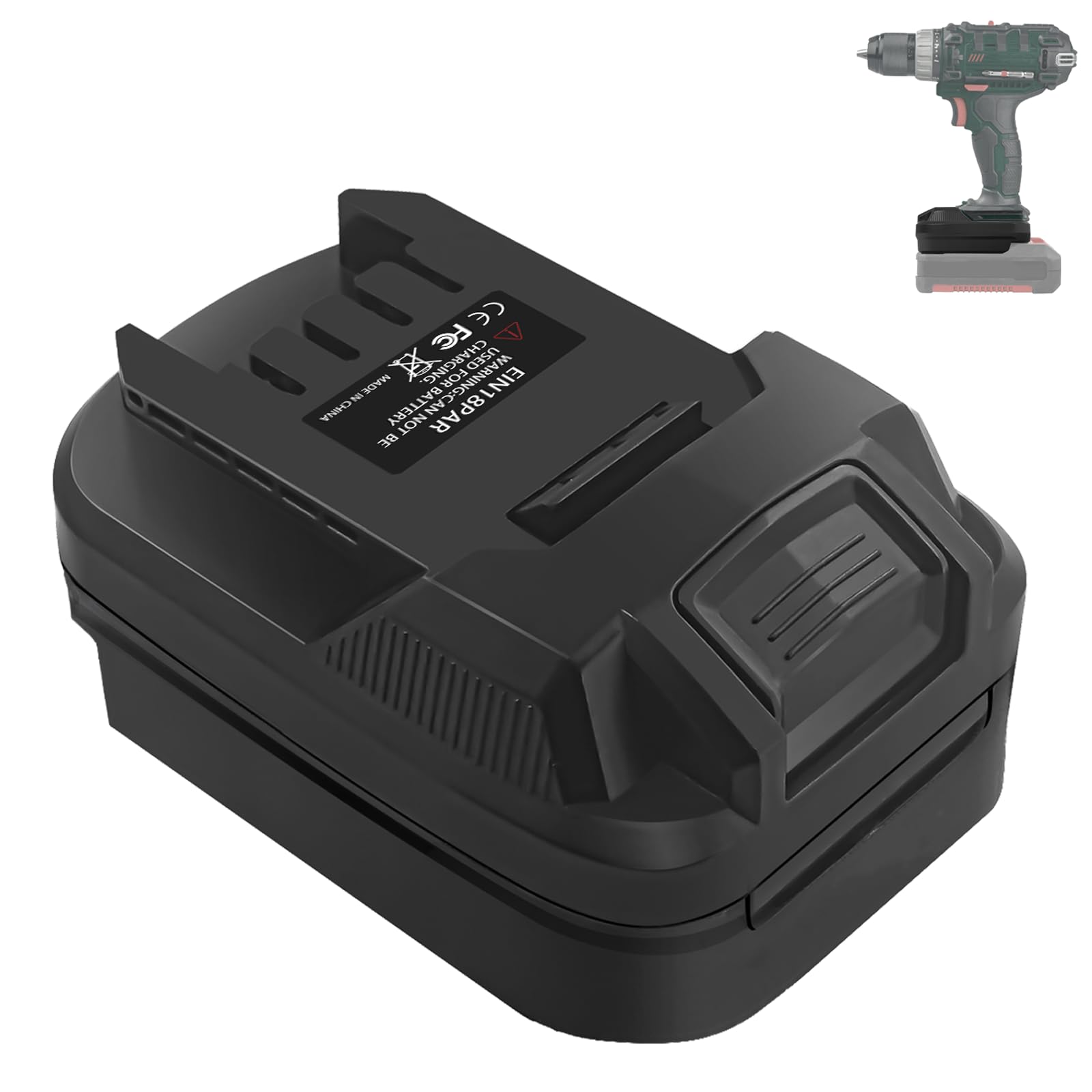 Adattatore per batteria Einhell da 18 V, per utensili Parside da 20 V, convertitore EIN18PAR per Einhell da 18 V Power X-Changedie per batteria Parside 20 V XTeam (nessuna batteria)