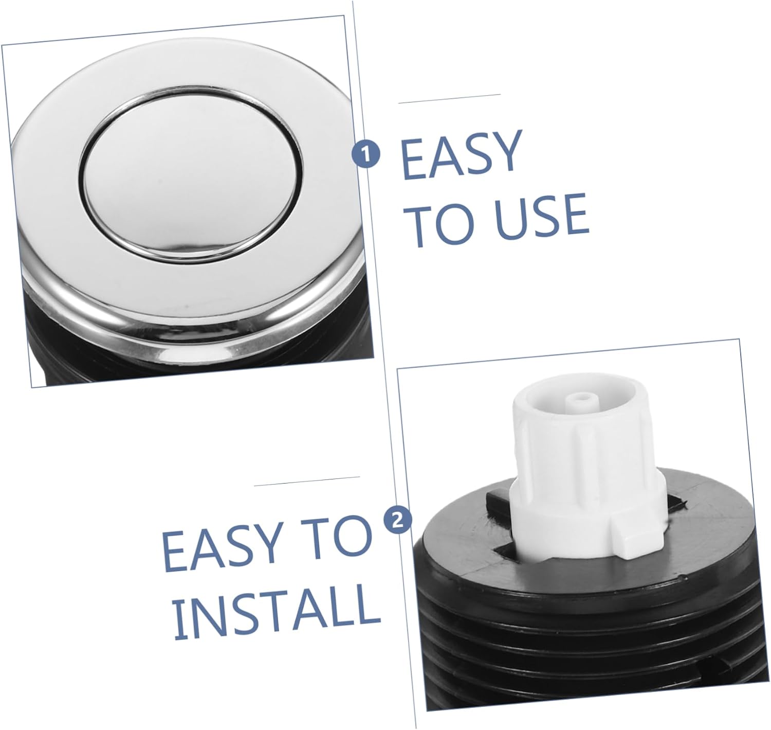 Garbage Disposal Pneumatic Button Splashproof Design for Bathtubs Spa Air Pressure Activation User-friendly Compatible Waste Disposals