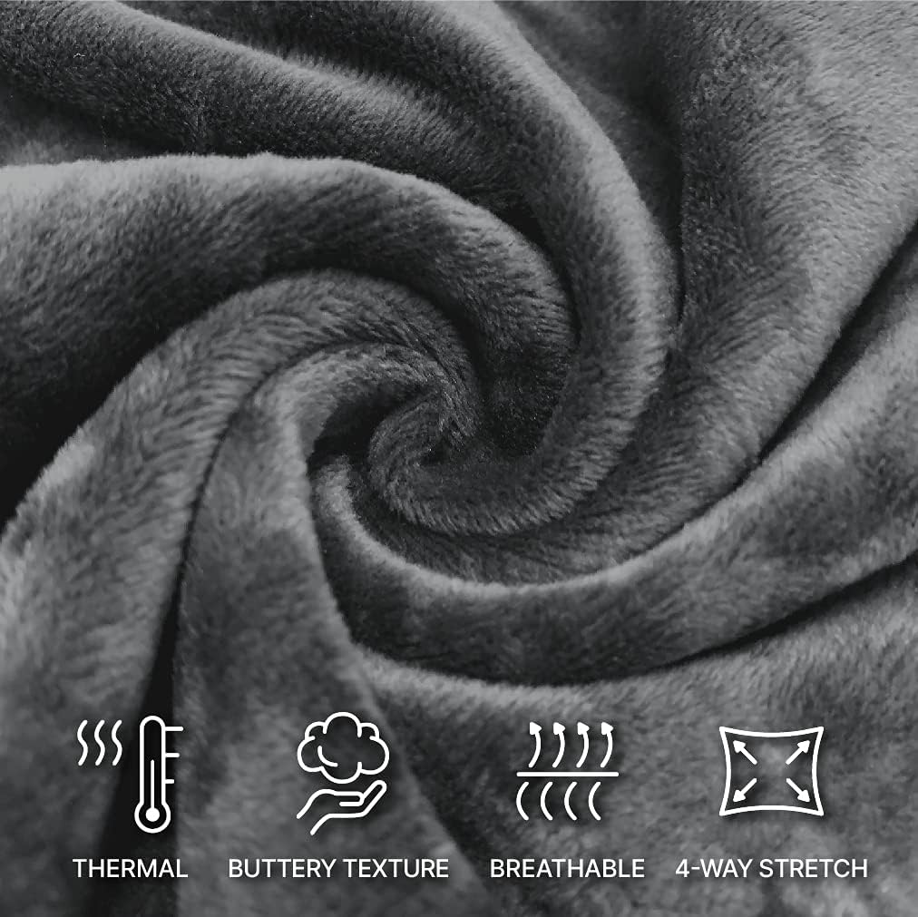 ALWAYS Women's Velvet Leggings - Buttery Soft Warm Winter Solid Basic Pants Black One Size - Image 6