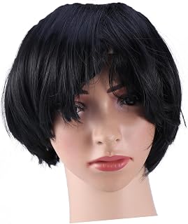 Bald Black Wig for Men Natural Monk Cosplay Hairpiece Comfortable and Washable Performance Props for Parties and Carnivals