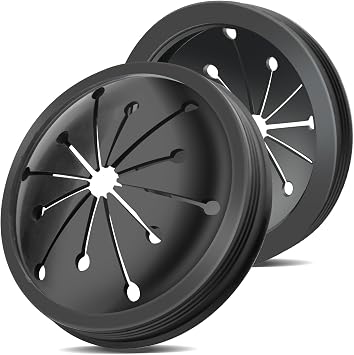 2 Pcs Garbage Disposal Splash Guard, 3 1/8" Sink Rubber Guard, by Dincerpen