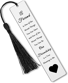 Friendship Bookmark for Best Friends Sister Appreciation Gifts Long Distance Friendship Present Book Lover Gift for Bestie Brother Christmas Graduation Birthday Present for Friends