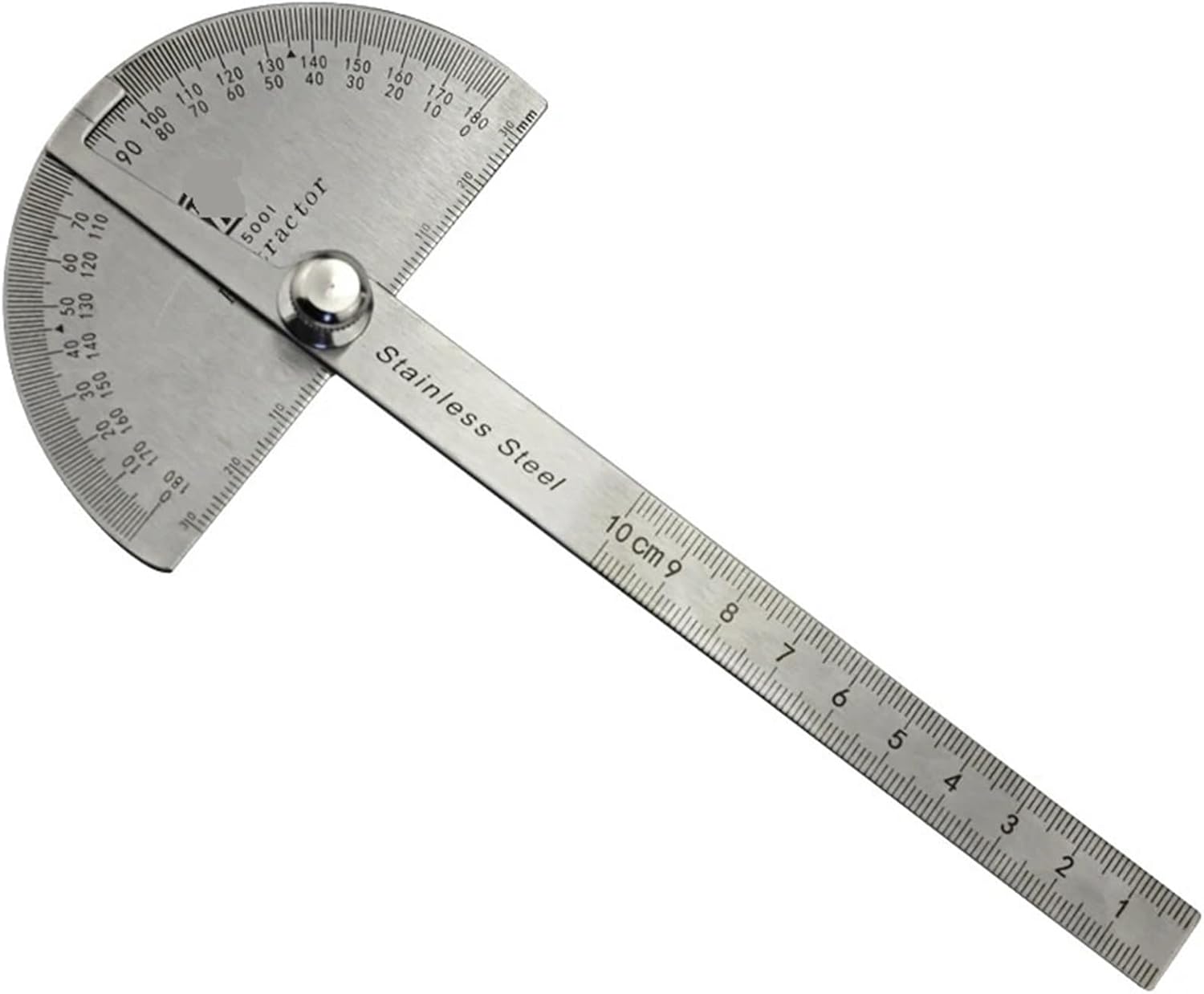 Professional Stainless Steel protractor angle 180 Degree Adjustable Woodworking Measurement Protractor Ruler Caliper